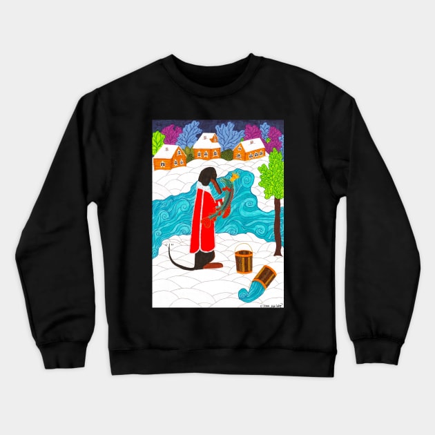 Emelya and the Magic Pike Crewneck Sweatshirt by DebiCady